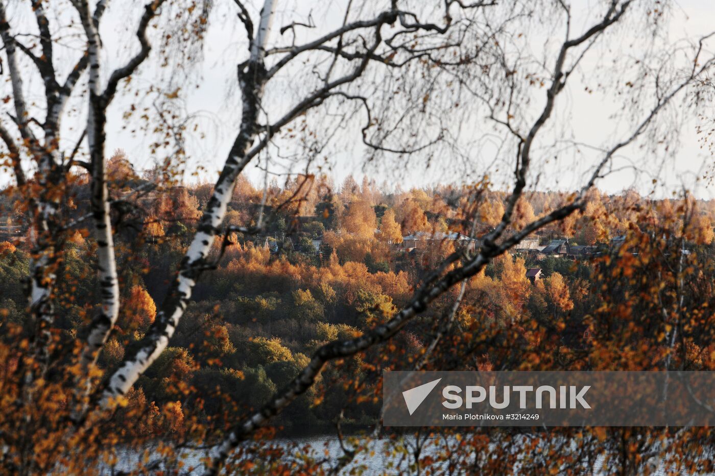 Golden autumn in Plyos, Russia