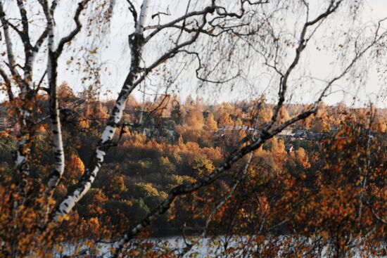 Golden autumn in Plyos, Russia