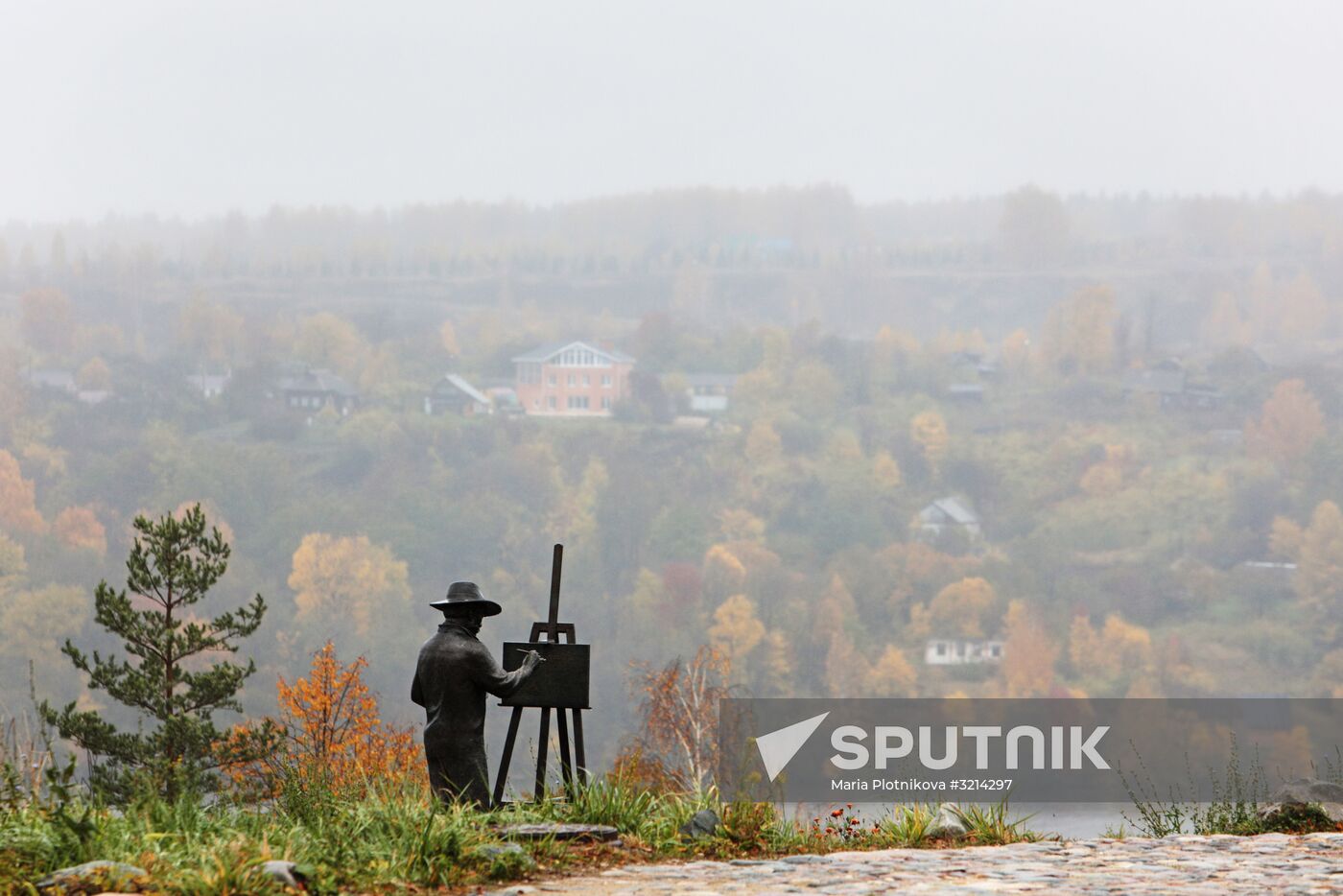 Golden autumn in Plyos, Russia