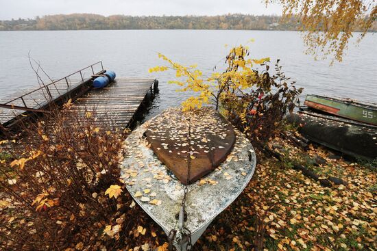 Golden autumn in Plyos, Russia
