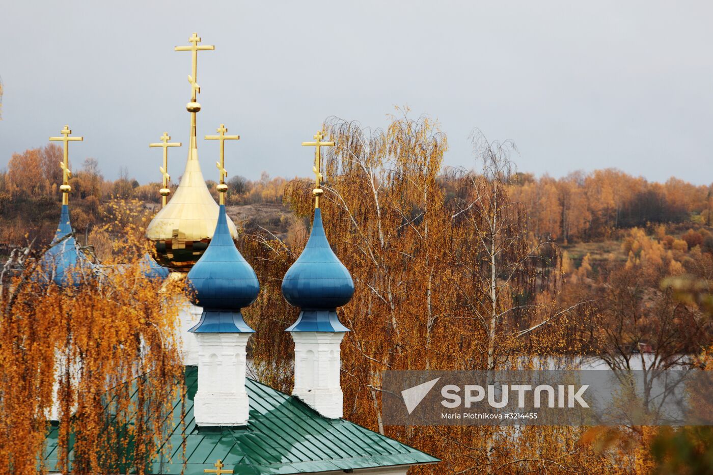 Golden autumn in Plyos, Russia