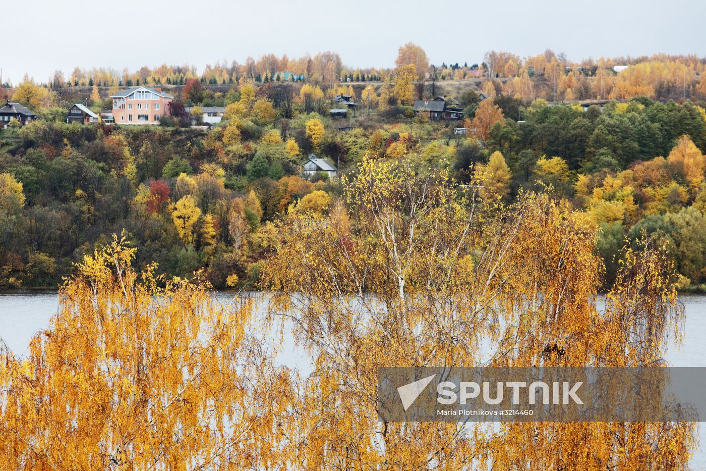 Golden autumn in Plyos, Russia