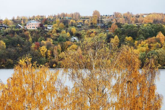 Golden autumn in Plyos, Russia