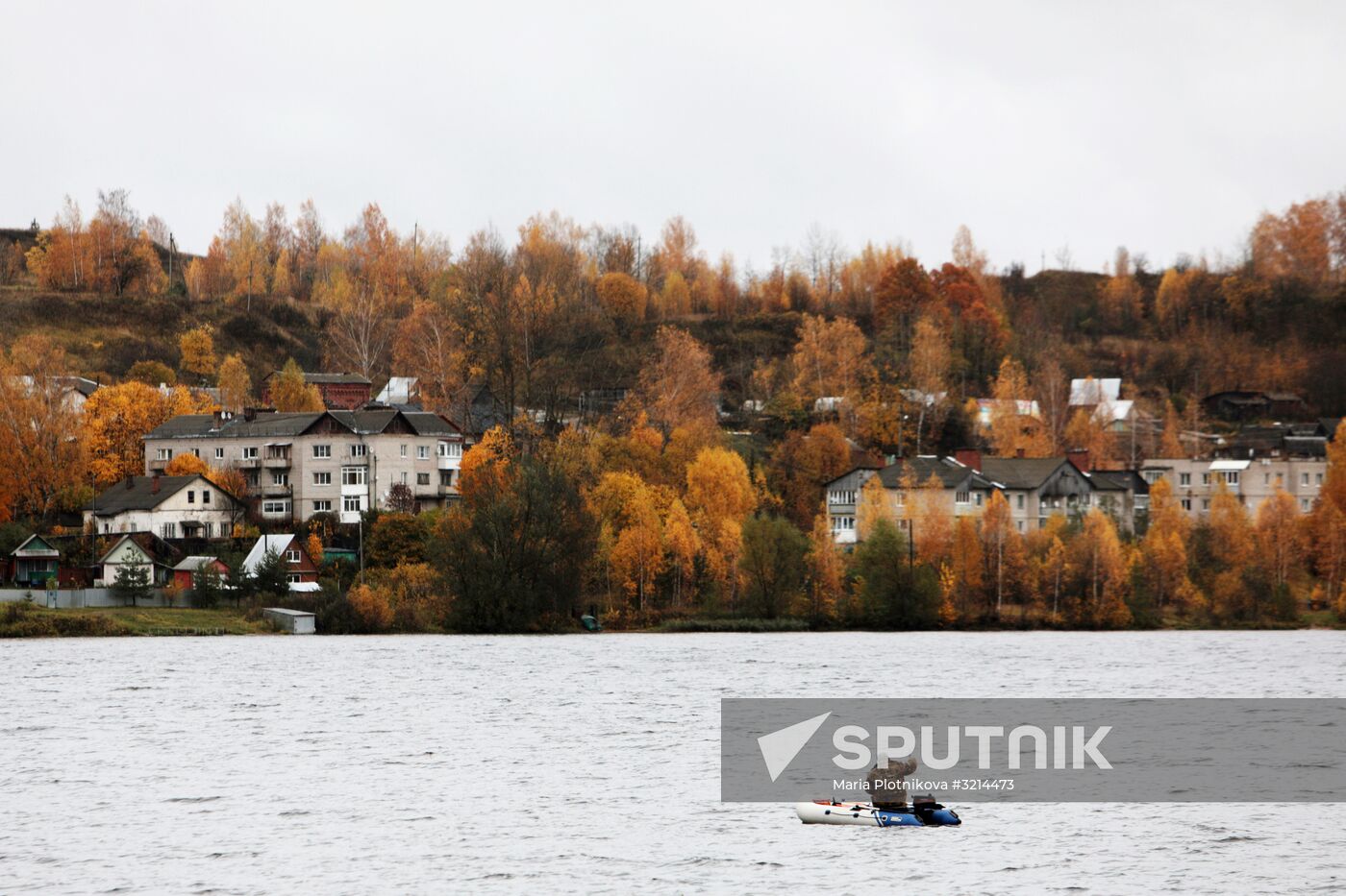 Golden autumn in Plyos, Russia