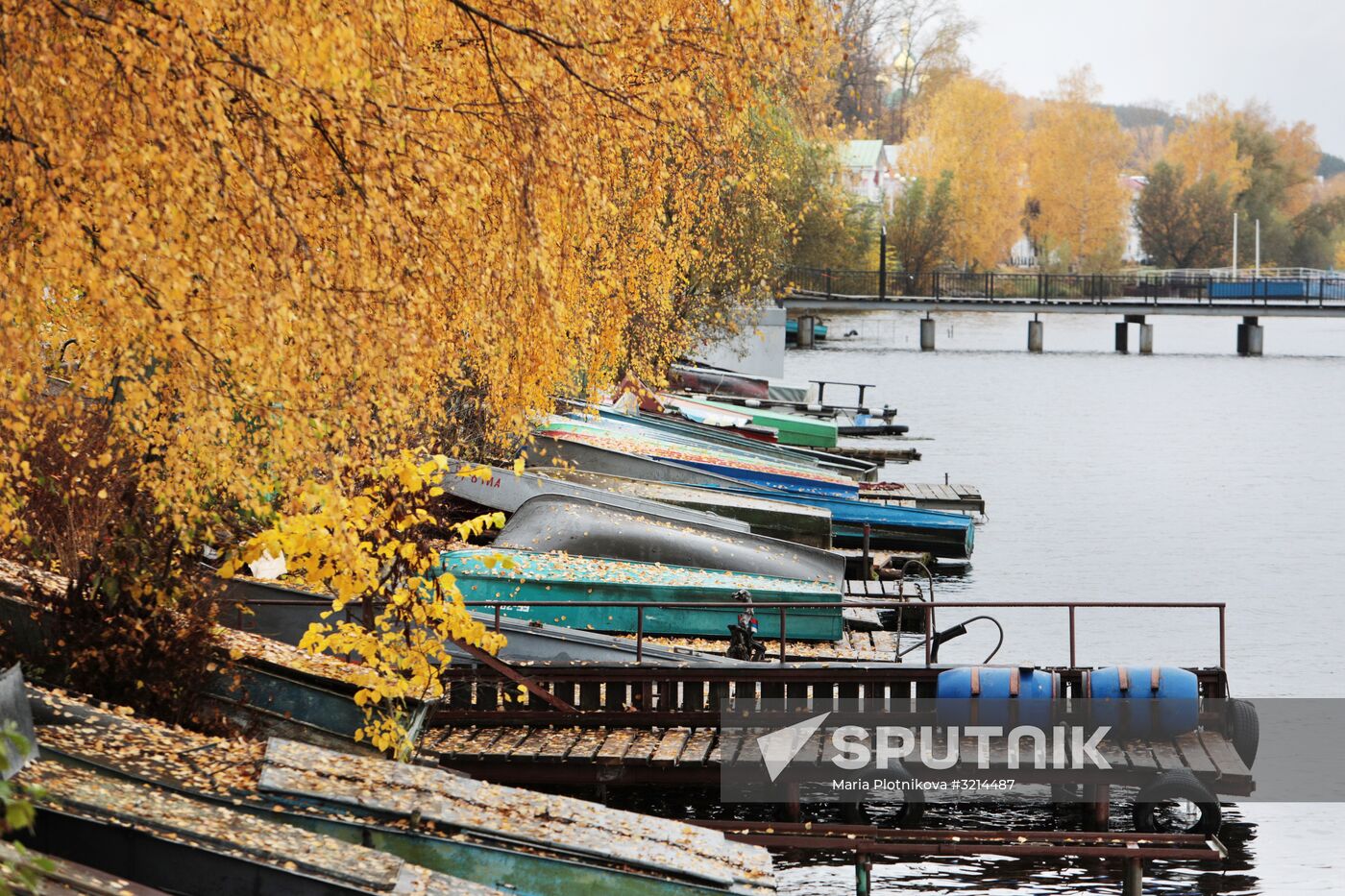 Golden autumn in Plyos, Russia
