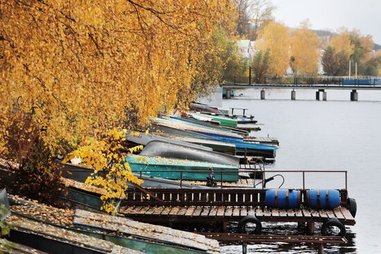 Golden autumn in Plyos, Russia