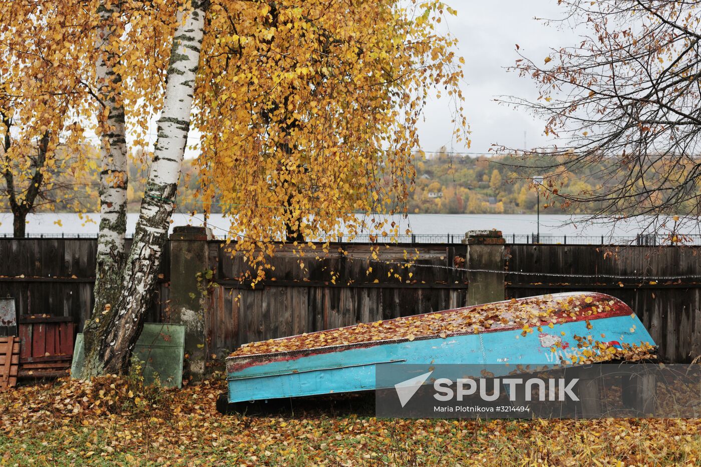 Golden autumn in Plyos, Russia