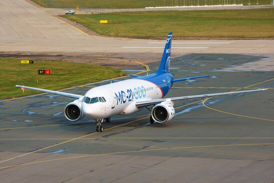 MC-21 aircraft performs its first flight from Irkutsk to Zhukovsky