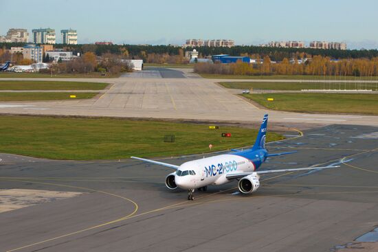MC-21 aircraft performs its first flight from Irkutsk to Zhukovsky