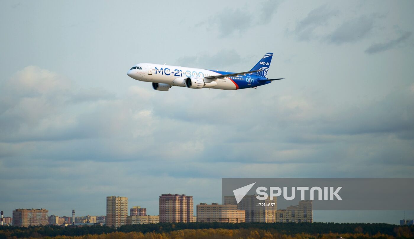 MC-21 aircraft performs its first flight from Irkutsk to Zhukovsky