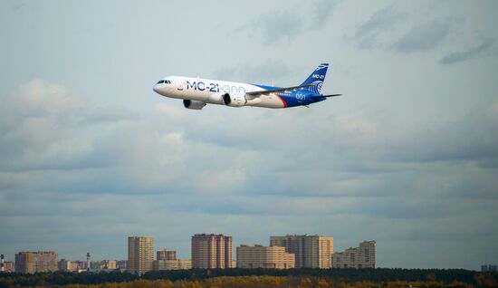 MC-21 aircraft performs its first flight from Irkutsk to Zhukovsky