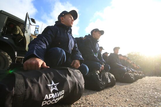 Conscripts are sent to the Army