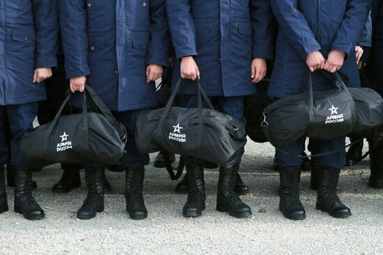 Conscripts are sent to the Army