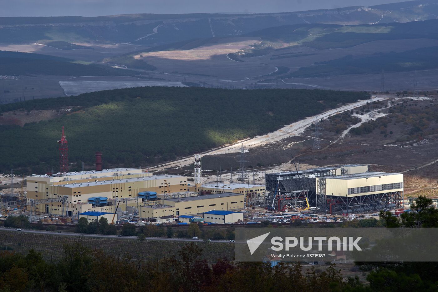 Power plant under construction on Fedyukhin Heights outside Sevastopol