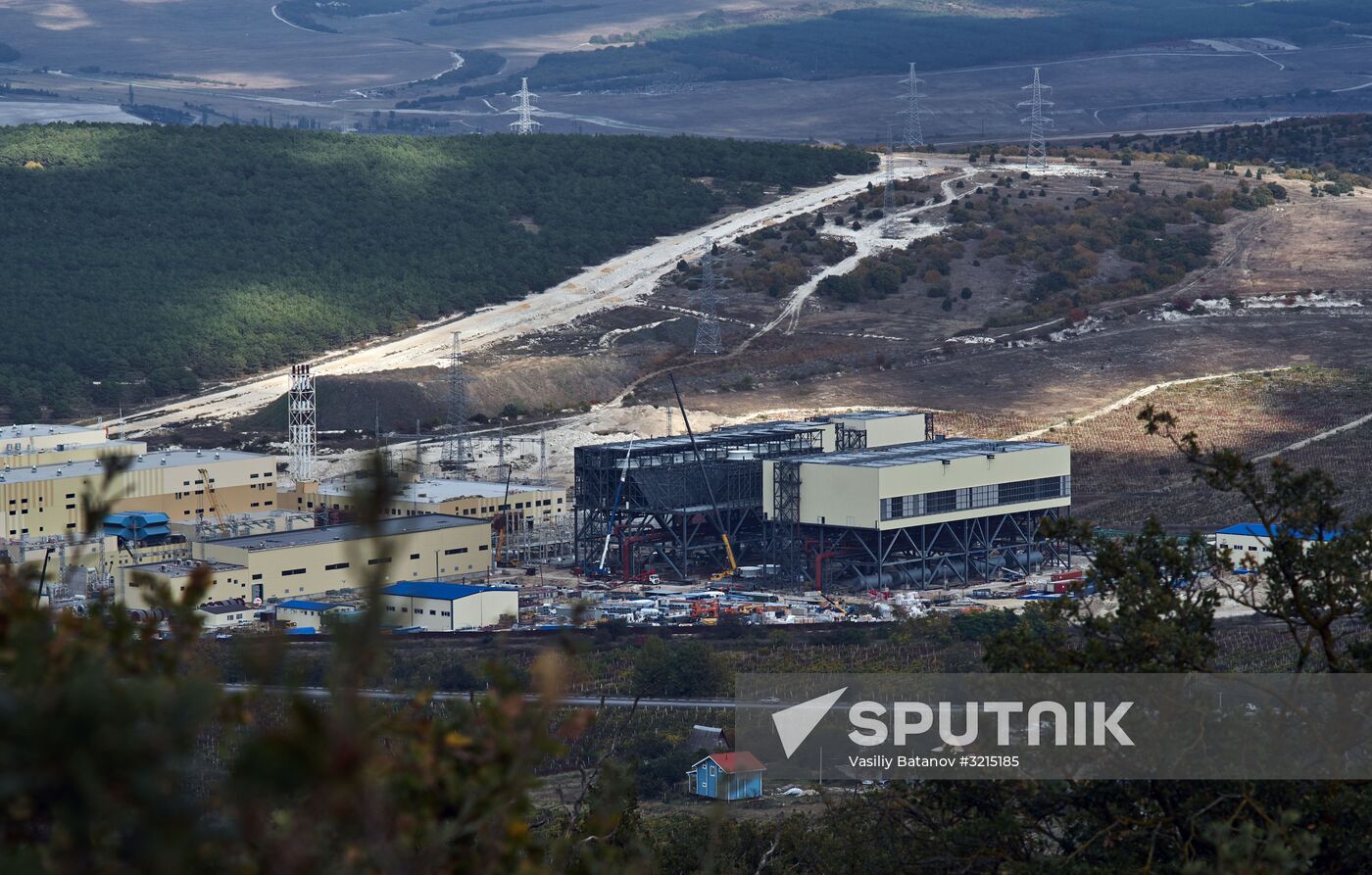 Power plant under construction on Fedyukhin Heights outside Sevastopol