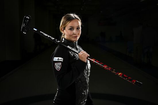 Russian national curling team holds photo session