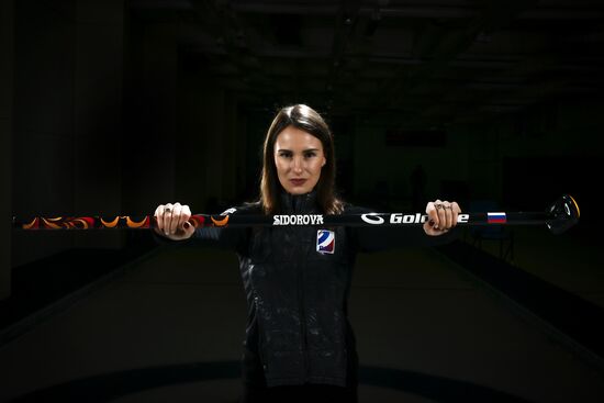 Russian national curling team holds photo session