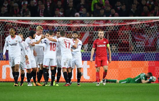 Football. UEFA Champions League. Spartak vs. Sevilla