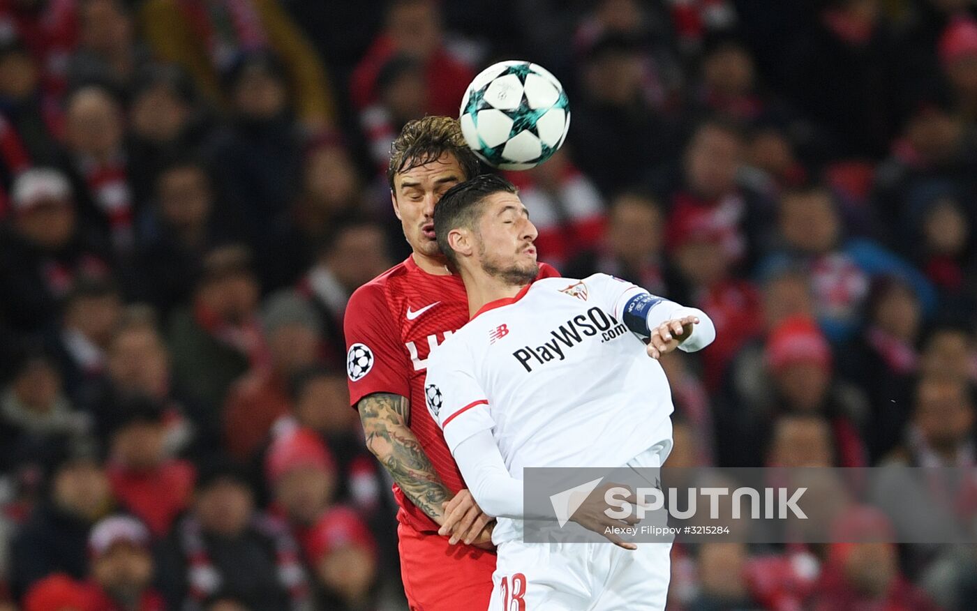 Football. UEFA Champions League. Spartak vs. Sevilla