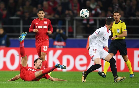 Football. UEFA Champions League. Spartak vs. Sevilla