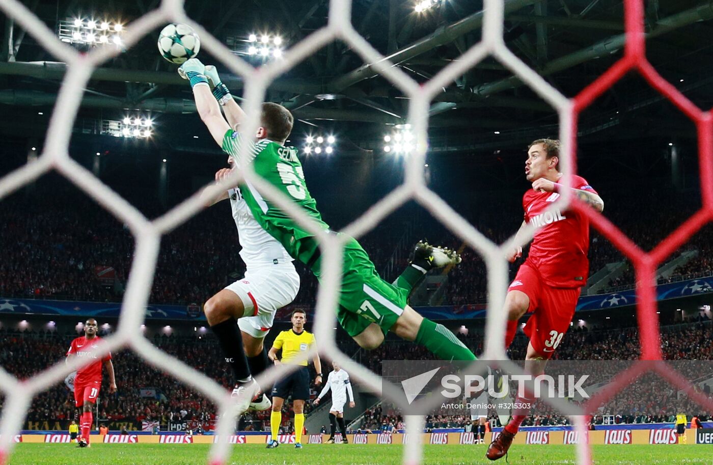 Football. UEFA Champions League. Spartak vs. Sevilla