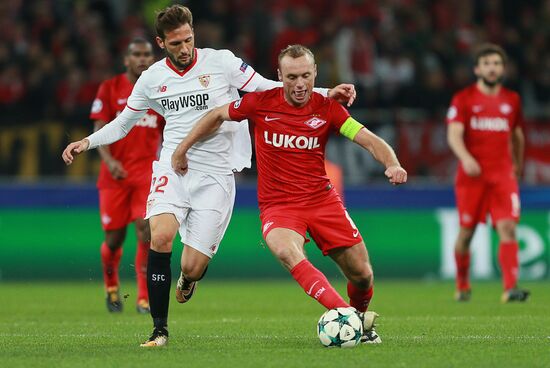 Football. UEFA Champions League. Spartak vs. Sevilla