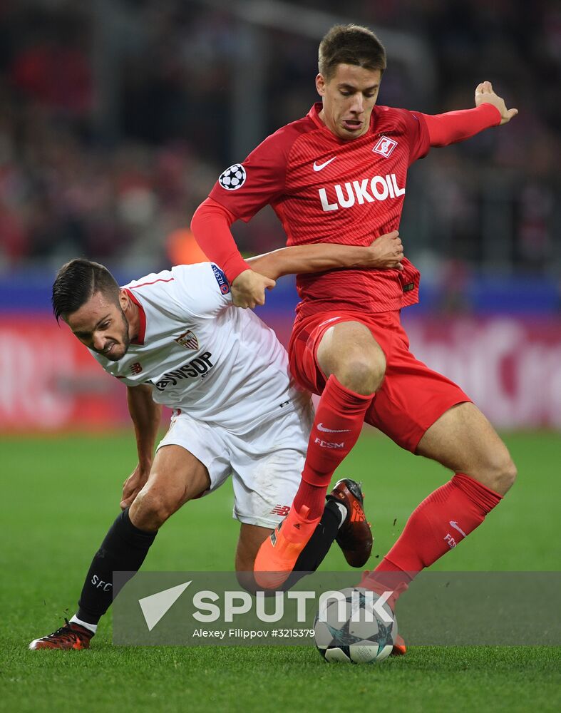 Football. UEFA Champions League. Spartak vs. Sevilla