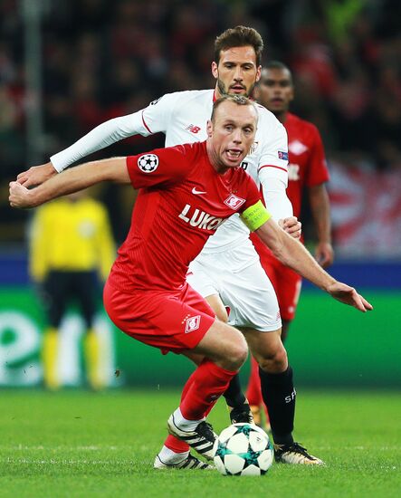 Football. UEFA Champions League. Spartak vs. Sevilla