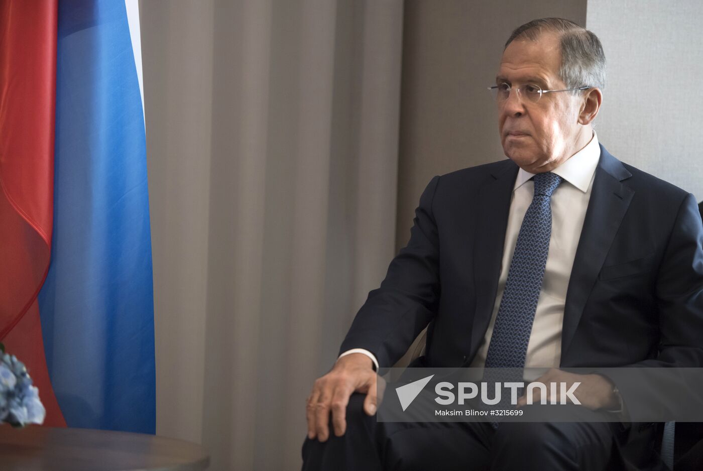 Russian Foreign Minister Sergei Lavrov meets with President of Croatia Kolinda Grabar-Kitarovic