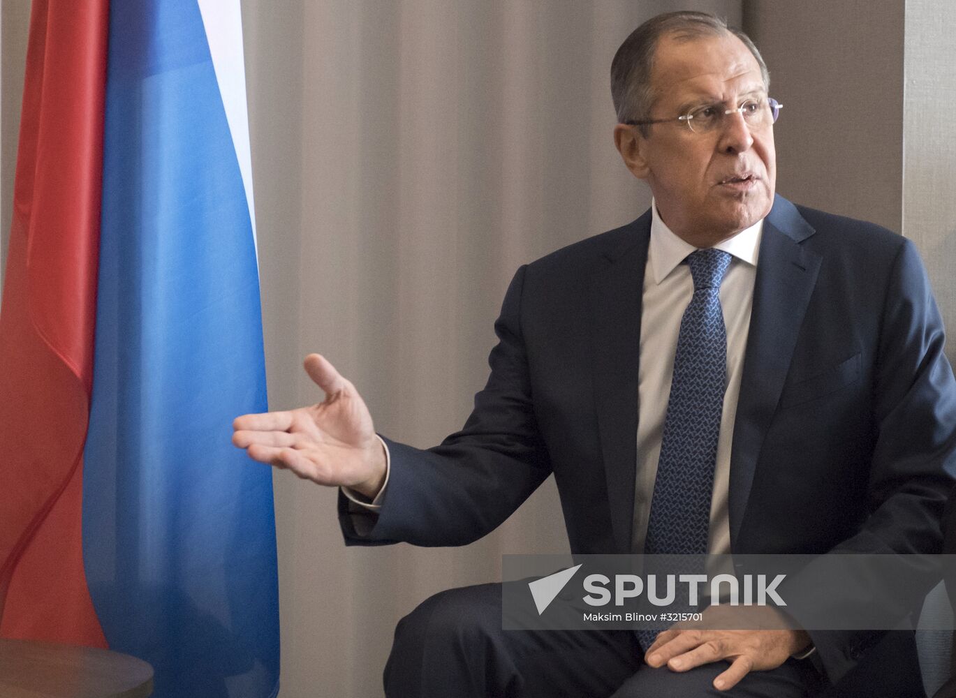 Russian Foreign Minister Sergei Lavrov meets with President of Croatia Kolinda Grabar-Kitarovic