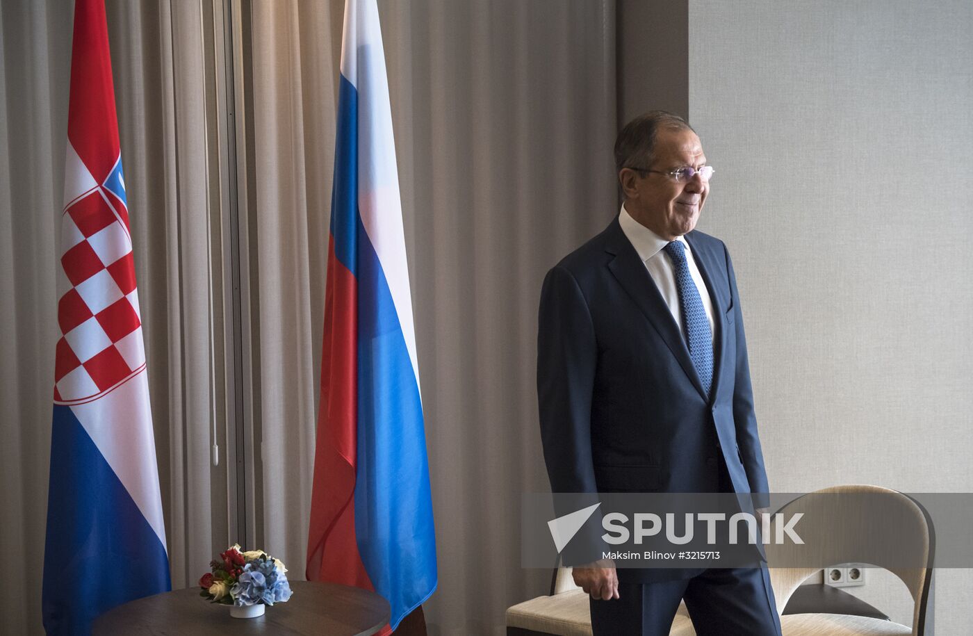 Russian Foreign Minister Sergei Lavrov meets with President of Croatia Kolinda Grabar-Kitarovic