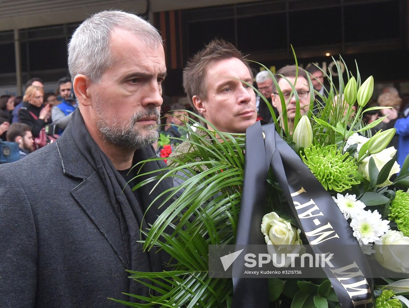 Paying last respects to actor Dmitry Maryanov