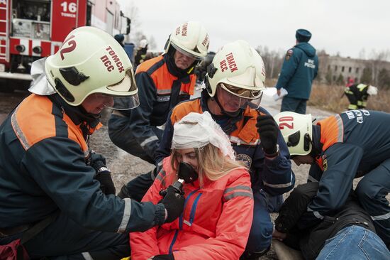 EMERCOM drill in Tomsk Region