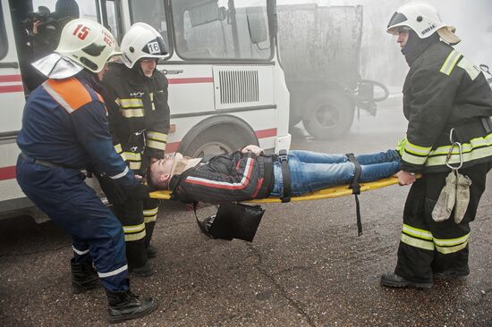 EMERCOM drill in Tomsk Region