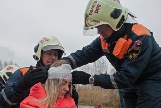 EMERCOM drill in Tomsk Region