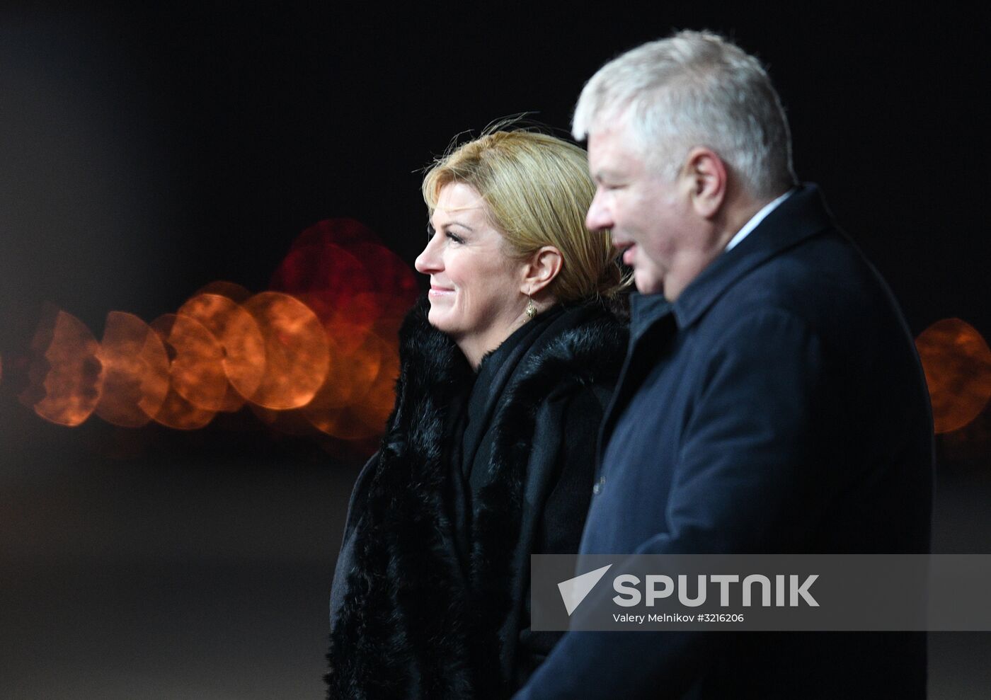 Croatian President Kolinda Grabar-Kitarovic arrives in Moscow