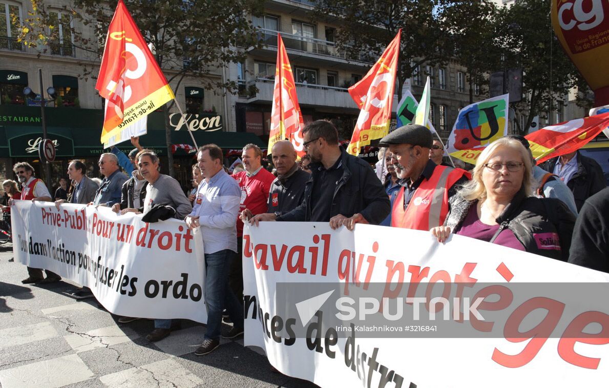 Protests against labor reform in Paris