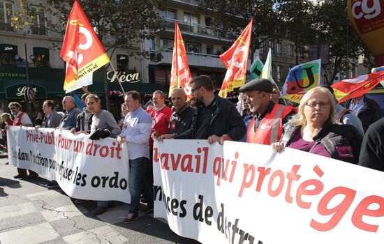 Protests against labor reform in Paris