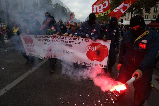 Protests against labor reform in Paris