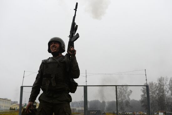 Test for right to wear crimson and green beret