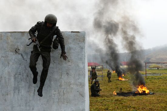 Test for right to wear crimson and green beret
