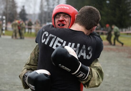 Test for right to wear crimson and green beret