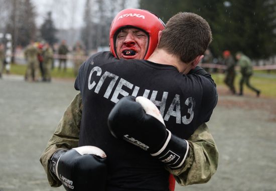 Test for right to wear crimson and green beret