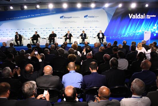 Russian President Vladimir Putin takes part in final session of Valdai International Discussion Club