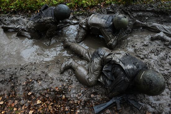 Test for right to wear crimson and green beret