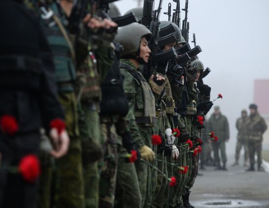 Test for right to wear crimson and green beret