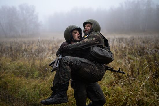 Test for right to wear crimson and green beret