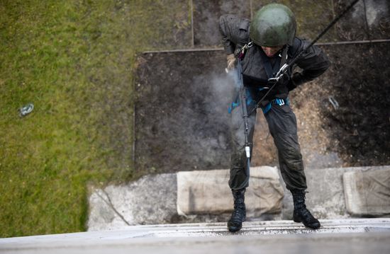 Test for right to wear crimson and green beret