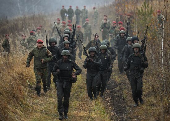 Test for right to wear crimson and green beret