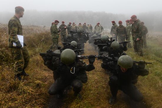 Test for right to wear crimson and green beret